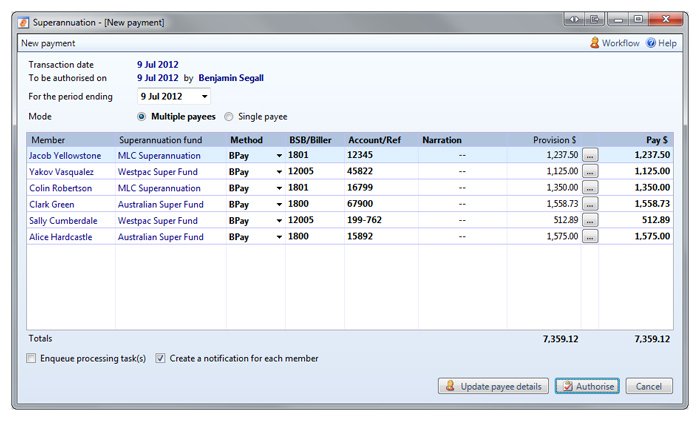 Superannuation activity